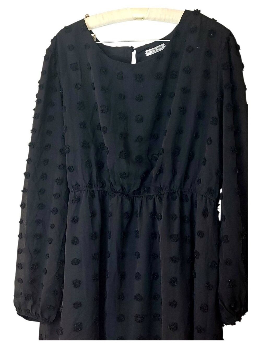 In'Voland Whimsigoth Swiss Dot A-line Midi Dress 22W - Picture 2 of 6
